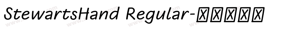 StewartsHand Regular字体转换